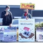 Protesters outside McDonald’s Andersons Bay on Saturday call for more protection against harmful...