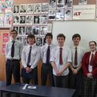Competing in the junior debating finals on Saturday are (from left) Southland Boys’ High School...
