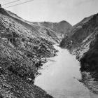 The Otago Central Railway descends into the Taieri Gorge, near Hindon. — Otago Witness, 7.11.1922