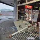 Barkers Convenience store in Hornby was badly damaged by a ram-raid in May. Photo: Star News	