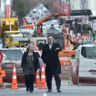 Calling for a review of the George St revamp in Dunedin are Lynnette Scott and Jules Radich, from...