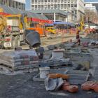 The makeover of George St, in Dunedin, continues. PHOTO: GERARD O’BRIEN