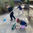 Children at the centre join forces with the Dallington community on clean-up days. Photo: Supplied