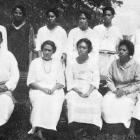 Teaching staff of the Free Church School, Nukualofa, Tonga, visited by Methodist minister Rev...