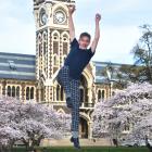 University of Otago dancer Michael Parmenter is celebrating the end of his Caroline Plummer...
