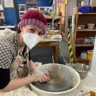 Hands on . . . Artsenta artist Sarah Stone has been working on several pottery pieces which she...