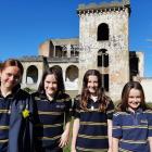 Tahuna Intermediate School pupils (from left) Aria Williams-Palaamo, Zoe Wilson, Tahlia Hodges,...