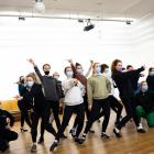  Cast members rehearse a dance number for Taieri Musical Society's production of Chicago, which...