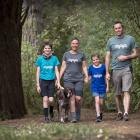 The Henwood family (from left) Briar (12), Tania, Nikita (9), Jason and their dog Billy.  PHOTO:...