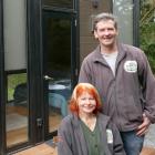 Earthlore owners Janine and Gordon Thompson enjoy the birdsong yesterday at their new Catlins eco...