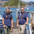 Deputy harbourmaster Pete Dryden (left) and harbourmaster Steve Rushbrook with the harbourmaster...