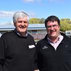 Sheep and beef farmer Murray Heckler (left), of Omakau, and Alliance Group livestock general...