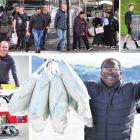 Taking advantage of Black Friday deals are (clockwise from top left) shoppers on George St...