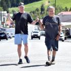 Lawrence-Tuapeka Community Board member Roger Cotton (left) and board chairman Geoff Davidson...