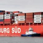 Rio De la Plata is the first ship to receive a 5m by 1.8m muffler to help eliminate a low...