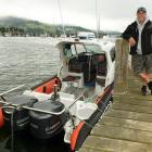 Rob Emett is using a former America’s Cup chase boat as a water taxi on Otago Harbour. PHOTO:...