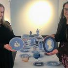 He Waka Tuia manager Sarah Brown and curator Katie Green show Wedgwood pieces which commemorate...