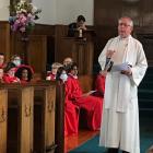 The Rev Dr Kerry Enright says goodbye to the Knox congregation. PHOTO: GILLIAN VINE