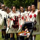 Macy Pont (15 months) leaves the clue-solving in the Alicein Wonderland event in Dunedin on...