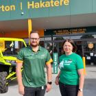 Farmlands Ashburton business manager Kane Chambers and chief executive officer Tanya Houghton...
