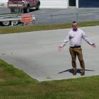 Clutha Health First maintenance manager Si Leeds points out specialist landing lights needing to...