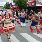 Members of the Samoan Society of the Clutha District take part in the Clutha Country Santa Parade...
