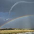 The tornado above a rainbow. Photo: CONNOR DIVER