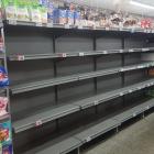 Egg shelves are bare at New World in Levin. Photo: RNZ