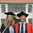 Julia and her father David Gwynne-Jones are both receiving degrees from the University of Otago...