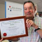 Mike Southern was given this certificate by his work colleagues. PHOTO: STAR NEWS