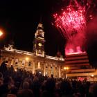 New Year's Eve celebrations in the Octagon, Dunedin.