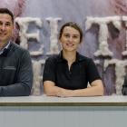 Woolyarns’ international marketing manager Jimad Khan (left), New Zealand Cashmere business...
