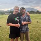James McNamee, from Garston Hops, enjoys a cold beer with friend Stu 
McKnight. PHOTO: SUPPLIED