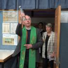 Catholic Bishop of Dunedin Michael Dooley and Sr Sandra Winton of the Dominican Sisters bless...