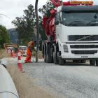 Contractors carry out preliminary work on the new Milton to Waihola freshwater pipeline at the...