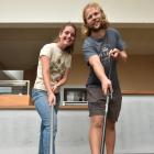 The Dunedin Bowling Club owners Jackie Bannon and Liam Arthur get to work preparing their new...