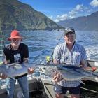 Peter Scott (left), of Dunedin, and Doug Andrews, of Wanaka, show off a couple of southern...