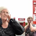 Bev Lyon (left) and Chris Wilson are sick of hearing the new fan from the KFC Dunedin South...