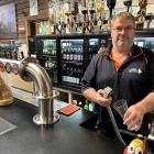 Ranfurly Hotel co-owner Simon Hickman has beer but is short of water to make mixers, ice and...