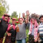 Friends and tomato-growing enthusiasts (from left) John Asher, Ken Bain, Tony Omand, judge Owen...