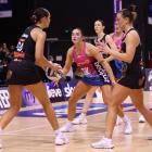 Southern Steel’s Kate Burley in action during the ANZ Premiership netball match between the Steel...