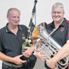A Salute to Edinburgh . . . Pipe Major Graeme Rusbatch (left), and Musical Director Dwayne...