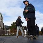 New traffic and parking regulations require  e-scooter and skateboard users and cyclists to walk...