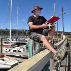 Otago Yacht Club caretaker manager Geoff Lyell fills out his census form yesterday. PHOTO:...