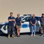 Rolleston Community Patrol members Matthew McDonald (left), Karen Evans and Sarah Donaldson, with...