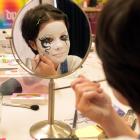 Dina Tukhvatulina (12), of Dunedin, experiments with make-up at the Dunedin Pride’s first Make-Up...