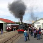 A steam engine arrives at the Middlemarch Railway Station in 2009. PHOTO: BILL CAMPBELL