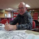 Dunedin man Mike Hamblyn works on his book Up the hill : Blackrock, Lee Stream and Hindon: the...