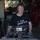Inside Reg Whaley’s garage found objects and metal are transformed into unique creations. PHOTO:...