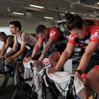 Riding for a good cause are (from left) Constable Brook Armishaw, Police Senior Sergeant Blake...